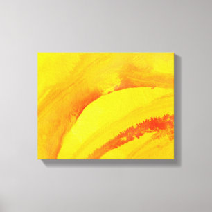 gelber Hintergrund; Aquarellfarbe auf Papier Leinwanddruck