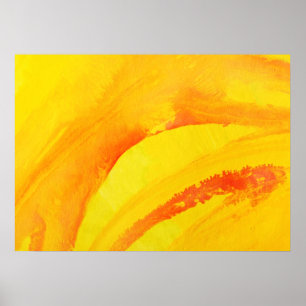 gelber Hintergrund; Aquarellfarbe auf Papier Poster