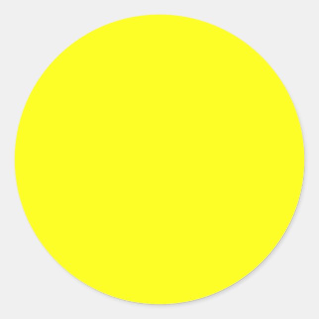 Gelber Hintergrund Runder Aufkleber (Vorderseite)