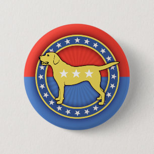 Gelber Hund Button