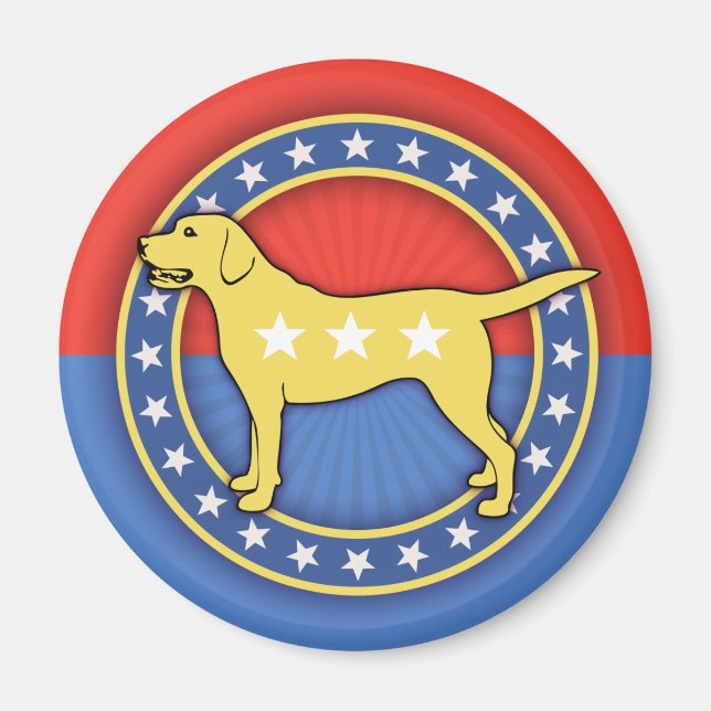 Gelber Hund Magnet (Vorne)
