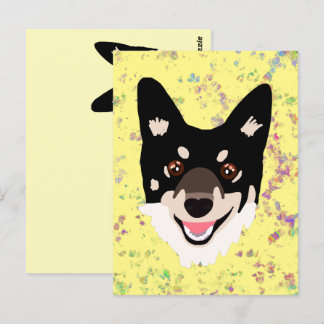 gelber Hund Postkarte