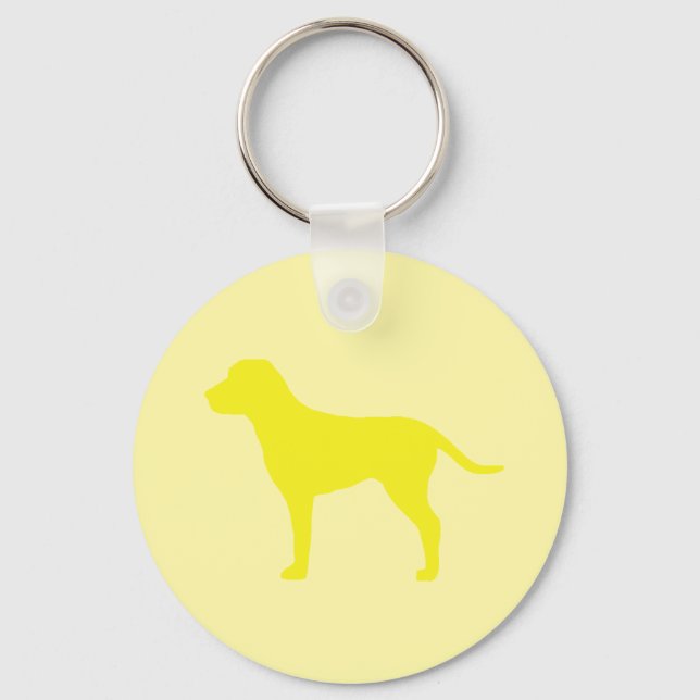 Gelber Hund Schlüsselanhänger (Vorderseite)