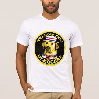 Gelber Hundedemokrat-Shirt T-Shirt