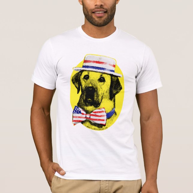 Gelber Hundeshirt T-Shirt (Vorderseite)