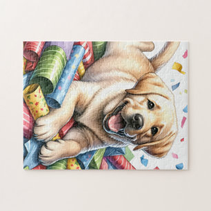 Gelber Hundewelpen Puzzle