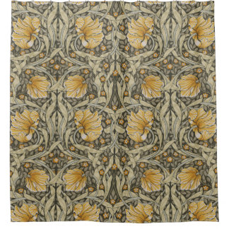 Gelber Impernel, William Morris, Jugendstil Duschvorhang