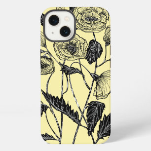Gelber iPhone-Etuis mit Blumen - Farbe wählen iPhone 13 Hülle