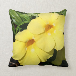 Gelber Jasmin-Blume des karibischen Fotos Kissen