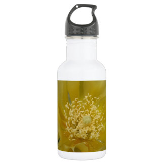 Gelber Kaktus in Blüte Trinkflasche