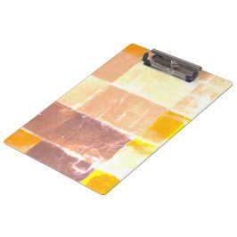 Gelber Karierter Pfirsich Klemmbrett