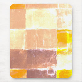 Gelber Karierter Pfirsich Mousepad