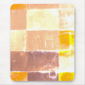 Gelber Karierter Pfirsich Mousepad