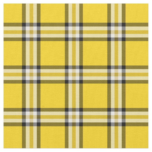 Gelber karierter Tartan Stoff (Nahaufnahme)