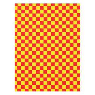 Gelber Karo Prüfmuster-Design Tischdecke