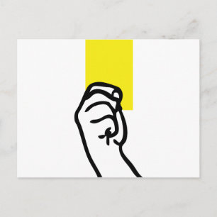 Gelber Kartenfußball Postkarte