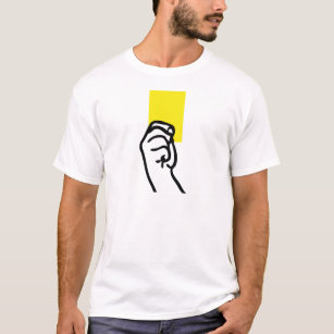 Gelber Kartenfußball T-Shirt