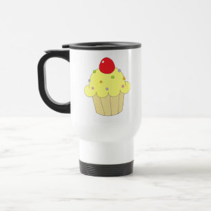 Gelber kleiner Kuchen Reisebecher