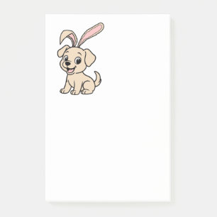 Gelber Lab Osterhase Cartoon Post-it Klebezettel