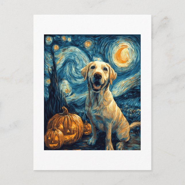 Gelber Labrador (2) Postkarte (Vorderseite)
