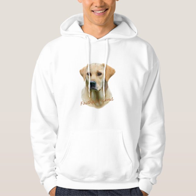 Gelber Labrador Fathful Freund für Kleid Hoodie (Vorderseite)
