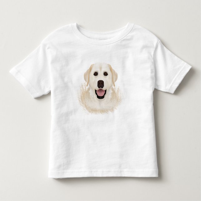 gelber Labrador-Retriever-Cartoon Kleinkind T-shirt (Vorderseite)
