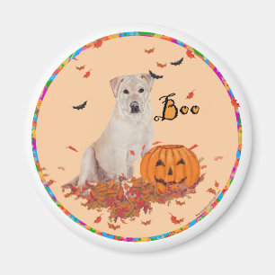 Gelber Labrador Retriever Halloween Magnet