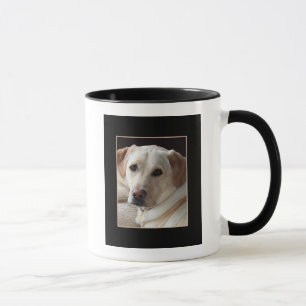 Gelber Labrador-Retriever-Hund auf Keramik-Tasse Tasse