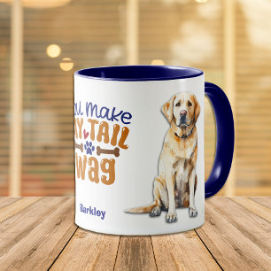 Gelber Labrador Retriever Hund, den ich mir zum Sc Tasse