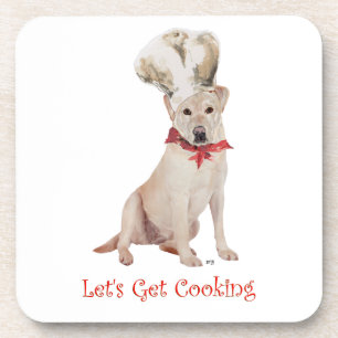Gelber Labrador Retriever Kochen Getränkeuntersetzer