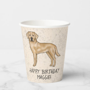 Gelber Labrador Retriever Lab Hund Alles Gute zum Pappbecher