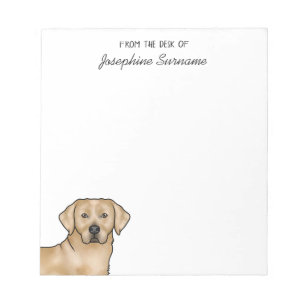 Gelber Labrador Retriever Lab Hund Benutzerdefinie Notizblock