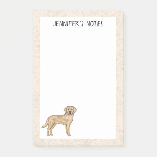 Gelber Labrador Retriever Lab Hund Benutzerdefinie Post-it Klebezettel