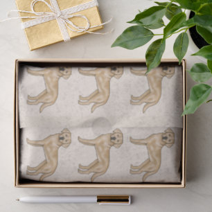 Gelber Labrador Retriever Lab Hund Druckmuster Seidenpapier