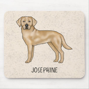 Gelber Labrador Retriever Lab Hund und benutzerdef Mousepad