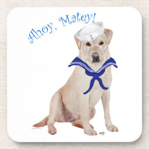 Gelber Labrador Retriever Matrose Untersetzer