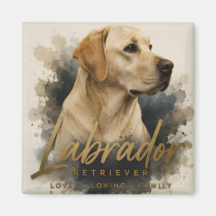 Gelber Labrador Retriever Moderne Porträt Treue  Magnet