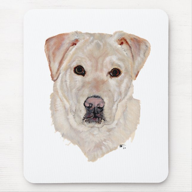 Gelber Labrador Retriever Mousepad (Vorne)