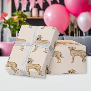 Gelber Labrador Retriever Süßes Labradormuster Geschenkpapier