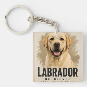 Gelber Labrador Retriever Treuer Liebenswerter Fam Schlüsselanhänger