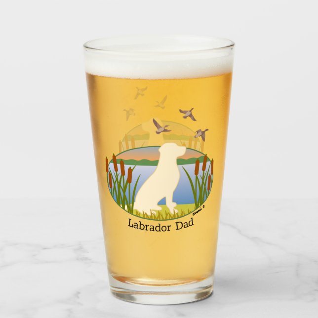 Gelber Labrador-Vogelschwanz Glas (Vorne (Gefüllt))