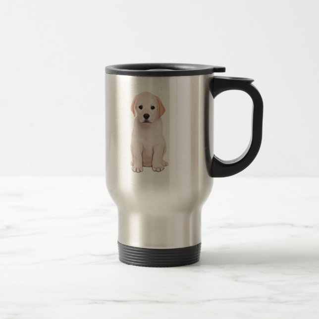 Gelber Labrador-Welpe Reisebecher (Rechts)