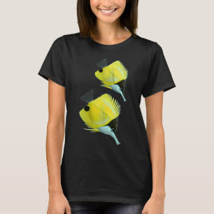 Gelber Langnasen-Schmetterlingsfisch T-Shirt