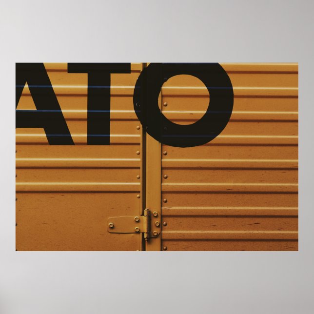 Gelber Lastträger Poster (Vorne)