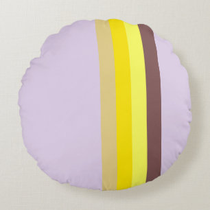 Gelber Lavendel Brown Rundes Kissen