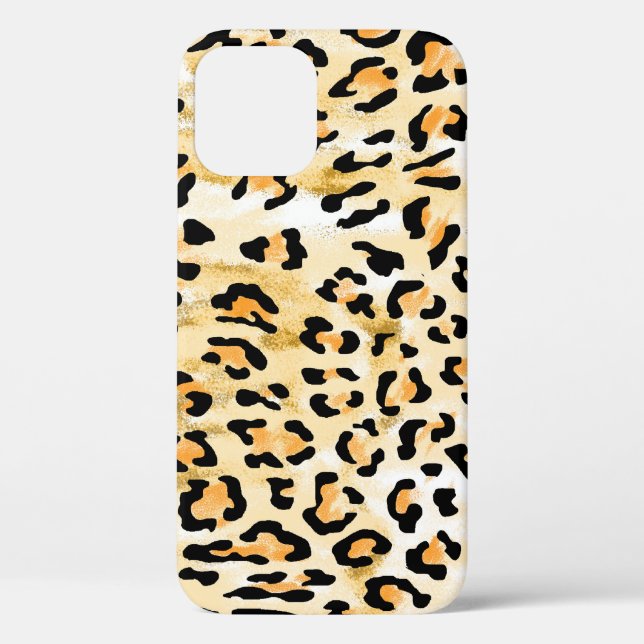 Gelber Leopard, handgezeichnet. Case-Mate iPhone Hülle (Rückseite)