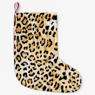 Gelber Leopard, handgezeichnet. Kleiner Weihnachtsstrumpf