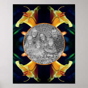 Gelber Lilien-Blumenrahmen - Erstellen Sie Ihr eig Poster
