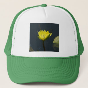 Gelber Lotus-Wasserlilie Truckerkappe