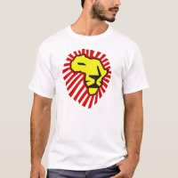 Gelber Löwe-rote Mähne dieses mal für Afrika-Shirt